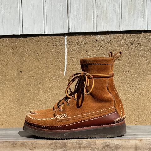 Yuketen Maine Guide DB Boots in Horween Full Grain Flesh-Out
