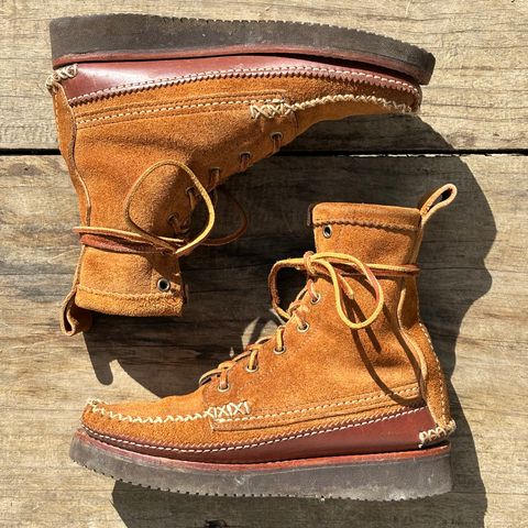 Yuketen Maine Guide DB Boots in Horween Full Grain Flesh-Out