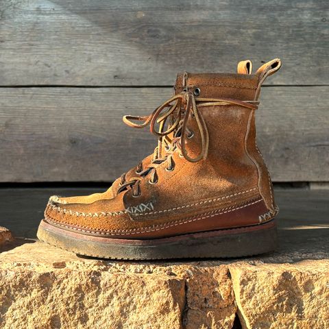 Yuketen Maine Guide DB Boots in Horween Full Grain Flesh-Out