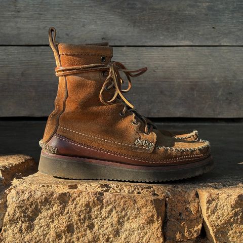 Yuketen Maine Guide DB Boots in Horween Full Grain Flesh-Out