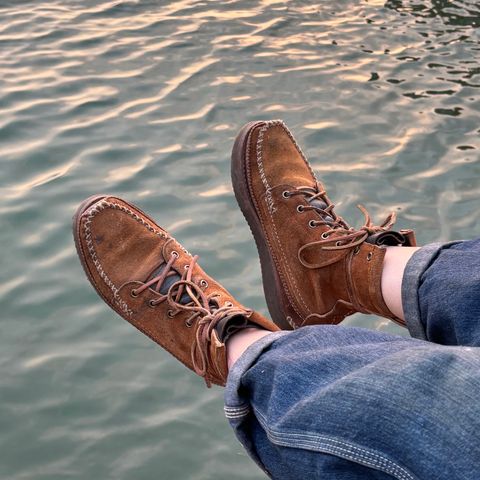 Yuketen Maine Guide DB Boots in Horween Full Grain Flesh-Out
