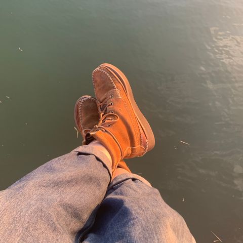 Yuketen Maine Guide DB Boots in Horween Full Grain Flesh-Out