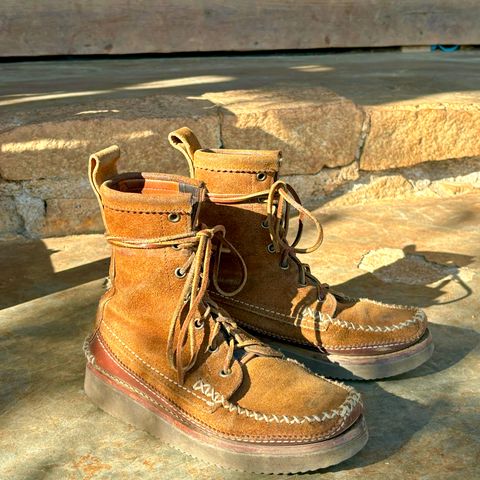 Yuketen Maine Guide DB Boots in Horween Full Grain Flesh-Out