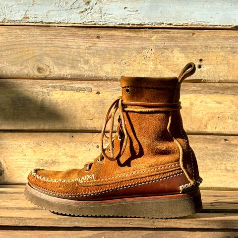 Yuketen Maine Guide DB Boots in Horween Full Grain Flesh-Out