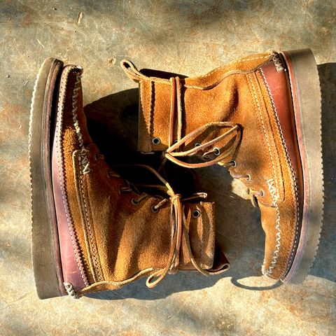 Yuketen Maine Guide DB Boots in Horween Full Grain Flesh-Out
