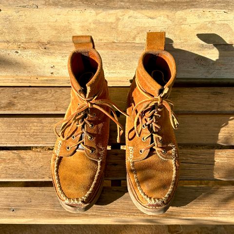 Yuketen Maine Guide DB Boots in Horween Full Grain Flesh-Out