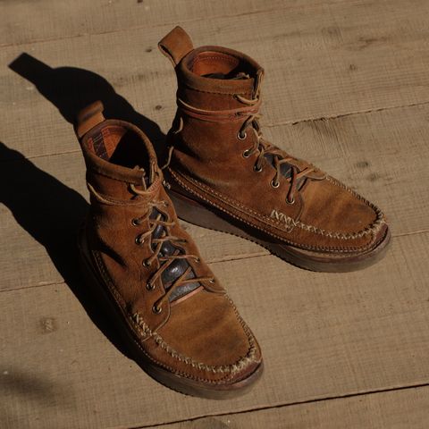 Yuketen Maine Guide DB Boots in Horween Full Grain Flesh-Out