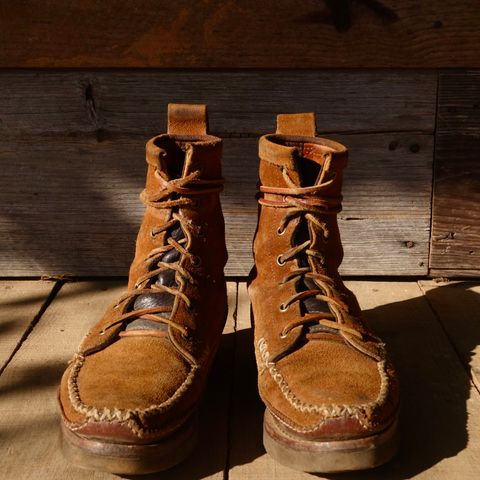 Yuketen Maine Guide DB Boots in Horween Full Grain Flesh-Out