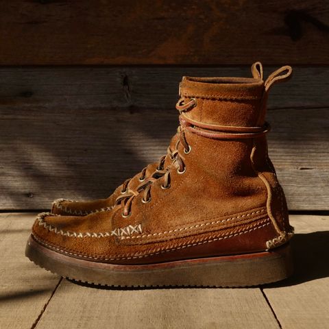 Yuketen Maine Guide DB Boots in Horween Full Grain Flesh-Out