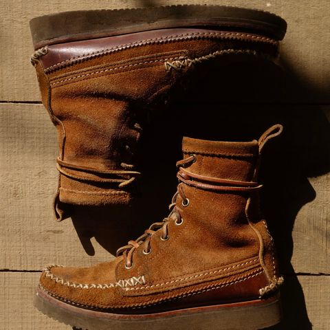 Yuketen Maine Guide DB Boots in Horween Full Grain Flesh-Out