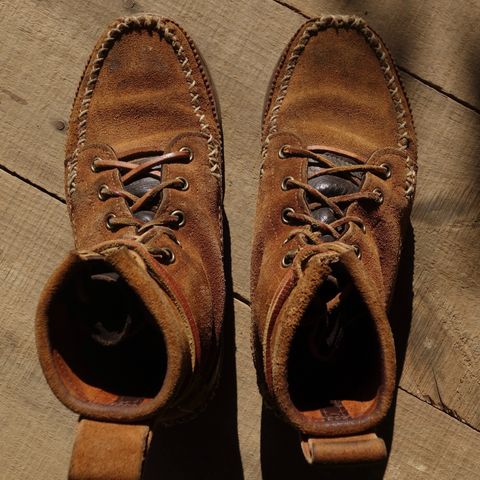 Yuketen Maine Guide DB Boots in Horween Full Grain Flesh-Out