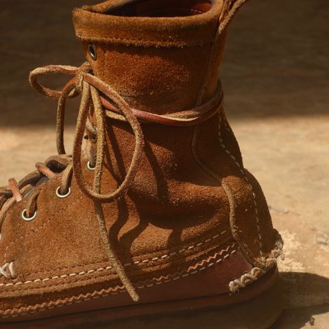 Yuketen Maine Guide DB Boots in Horween Full Grain Flesh-Out