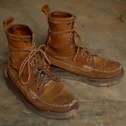 Yuketen Maine Guide DB Boots in Horween Full Grain Flesh-Out