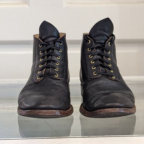 Unsung Prototype in Horween Black Wrangler Double Horsefront