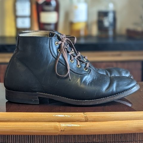 View photo of Unsung Prototype in Horween Black Wrangler Horsehide