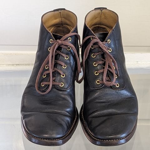 View photo of Unsung Prototype in Horween Black Wrangler Horsehide