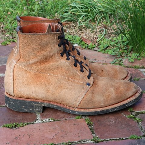 View photo of Unsung U 22-1 Slog Boot in Horween English Tan Dublin Roughout