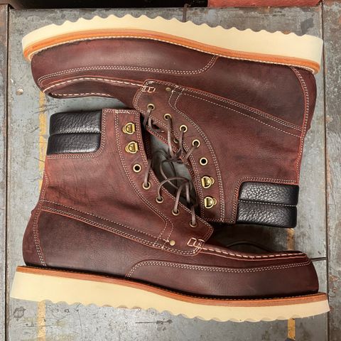 View photo of Grant Stone Field Boot in C.F. Stead Dark Burgundy Classic Kudu