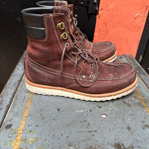 View photo of Grant Stone Field Boot in C.F. Stead Dark Burgundy Classic Kudu