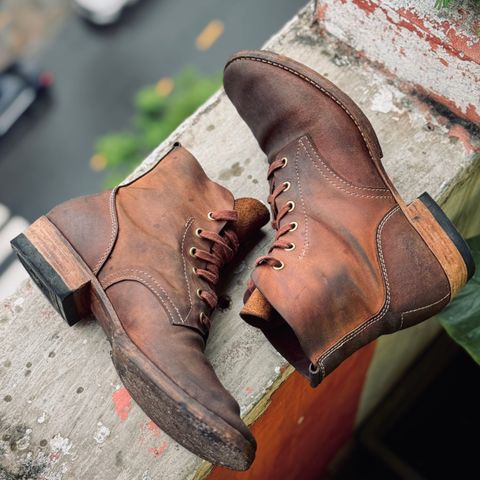 Akito WWII Type 5 M90 IJA Boot in Comipel Crust Shell Cordovan