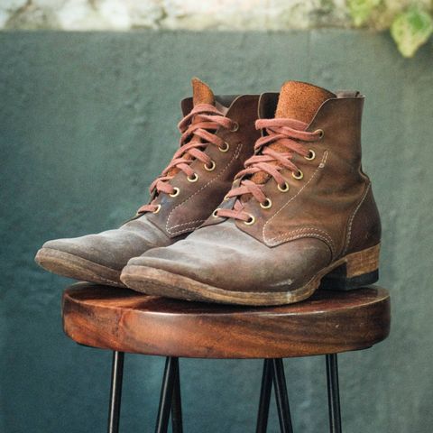 Akito WWII Type 5 M90 IJA Boot in Comipel Crust Shell Cordovan