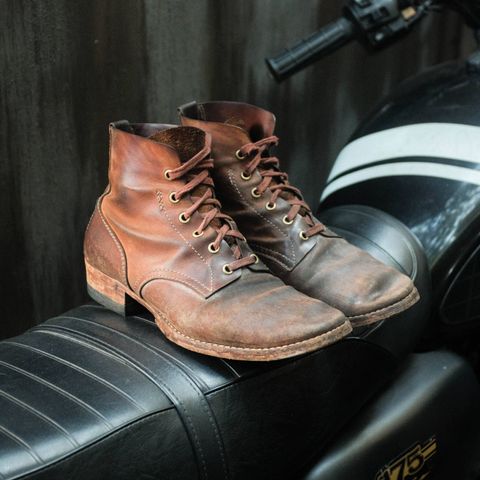 Akito WWII Type 5 M90 IJA Boot in Comipel Crust Shell Cordovan