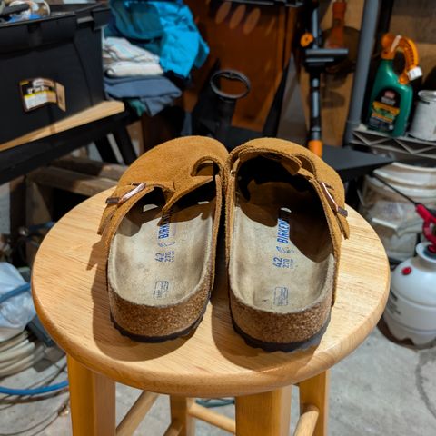 Birkenstock Boston in Mink Suede