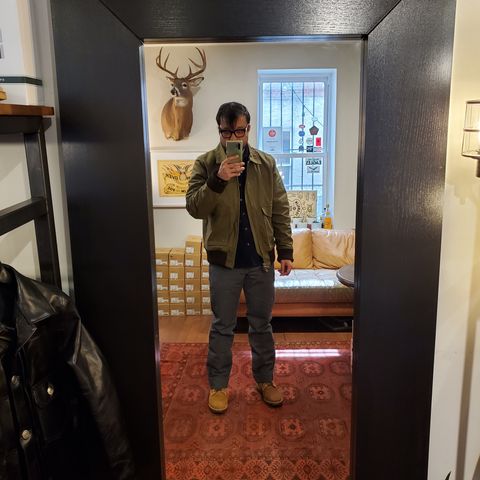 Viberg Boondocker in Horween Faded Wheat Chamois Roughout