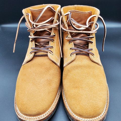 Viberg Boondocker in Horween Faded Wheat Chamois Roughout