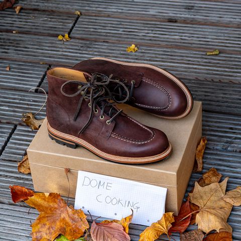 Grant Stone Brass Boot in C.F. Stead Dark Burgundy Kudu