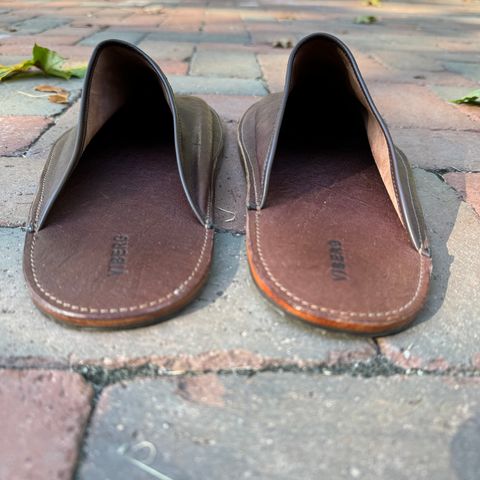 Viberg Slide in Maryam Marrone Washed Kangaroo