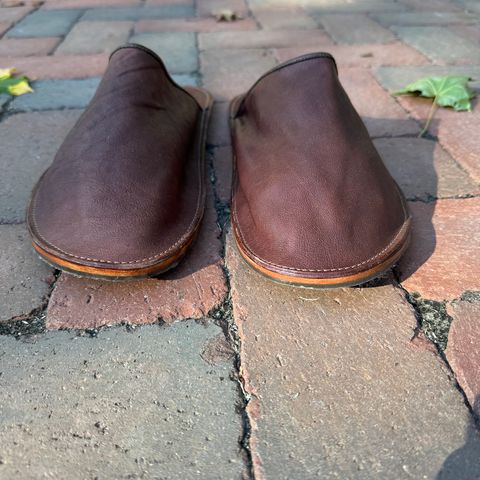 Viberg Slide in Maryam Marrone Washed Kangaroo