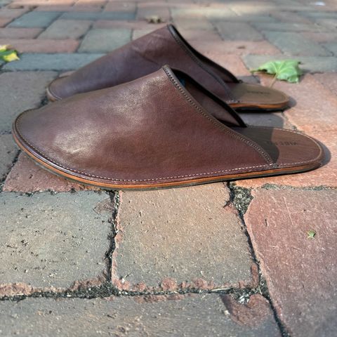 Viberg Slide in Maryam Marrone Washed Kangaroo