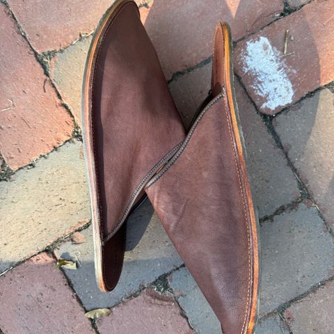 Viberg Slide in Maryam Marrone Washed Kangaroo
