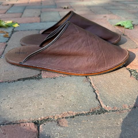 Viberg Slide in Maryam Marrone Washed Kangaroo