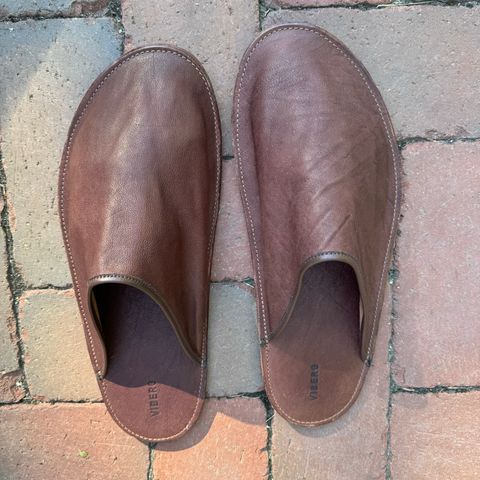 Viberg Slide in Maryam Marrone Washed Kangaroo
