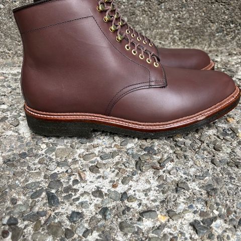 Alden Plain Toe Boot in Dark Brown Pegasus Calf