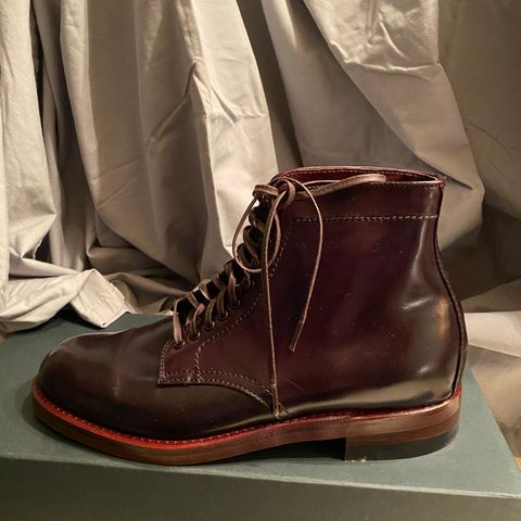 Alden Plain Toe Boot in Horween Color 8 Shell Cordovan
