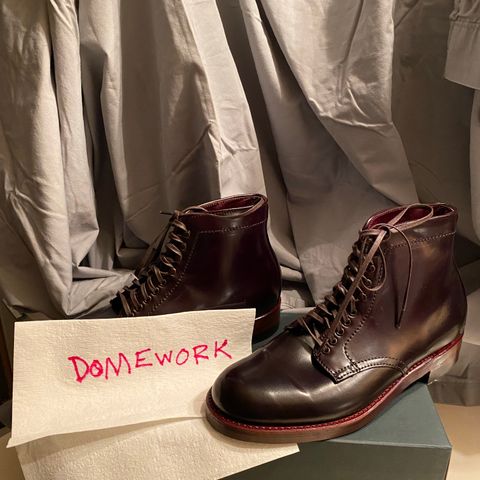 Alden Plain Toe Boot in Horween Color 8 Shell Cordovan