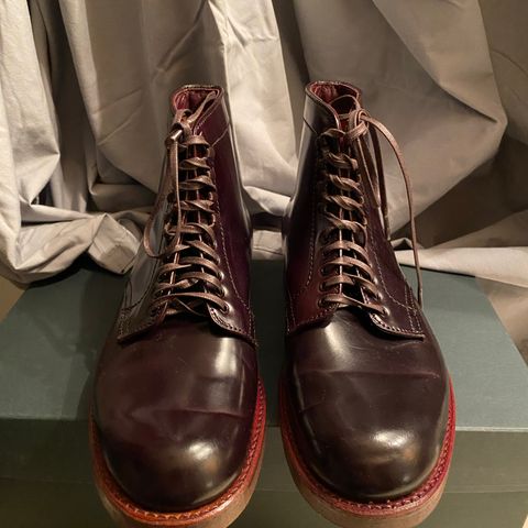 Alden Plain Toe Boot in Horween Color 8 Shell Cordovan