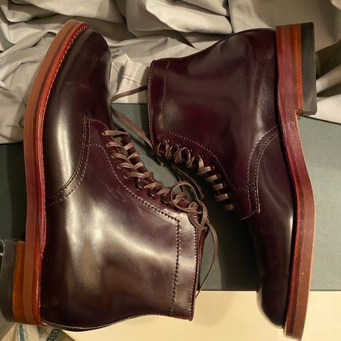 Alden Plain Toe Boot in Horween Color 8 Shell Cordovan