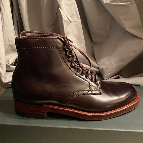 Alden Plain Toe Boot in Horween Color 8 Shell Cordovan