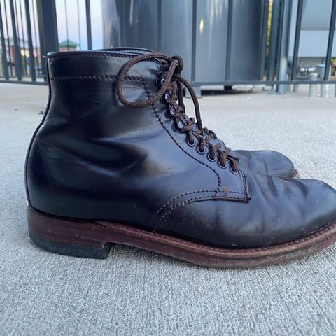 Alden Plain Toe Boot in Horween Color 8 Shell Cordovan