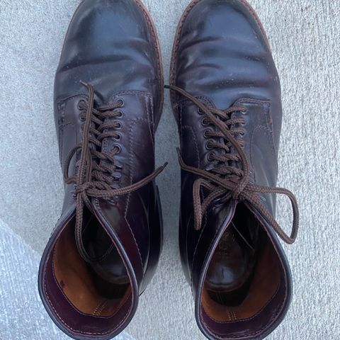 Alden Plain Toe Boot in Horween Color 8 Shell Cordovan