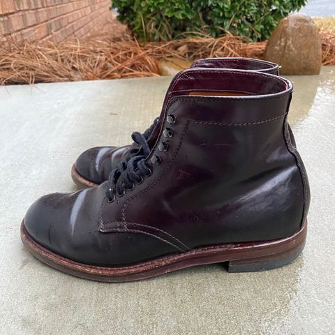 Alden Plain Toe Boot in Horween Color 8 Shell Cordovan