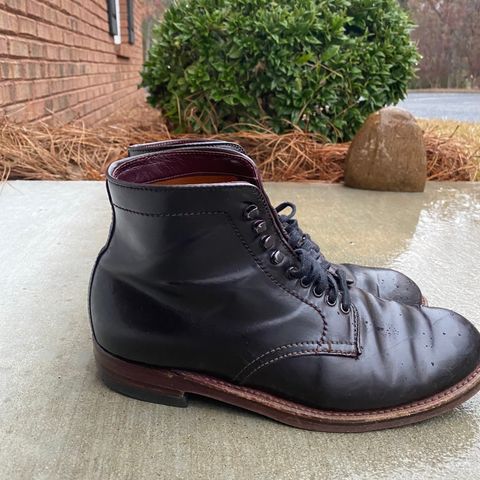 Alden Plain Toe Boot in Horween Color 8 Shell Cordovan