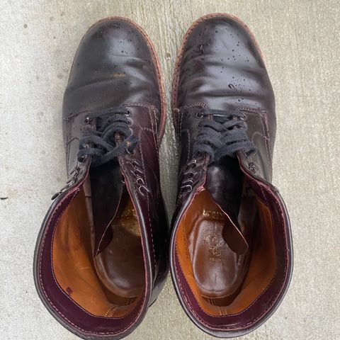 Alden Plain Toe Boot in Horween Color 8 Shell Cordovan