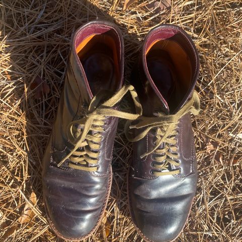 Alden Plain Toe Boot in Horween Color 8 Shell Cordovan