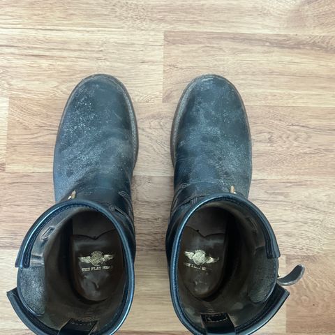 The Flat Head Engineer Boots in Black Japanese Cordovan Horsehide