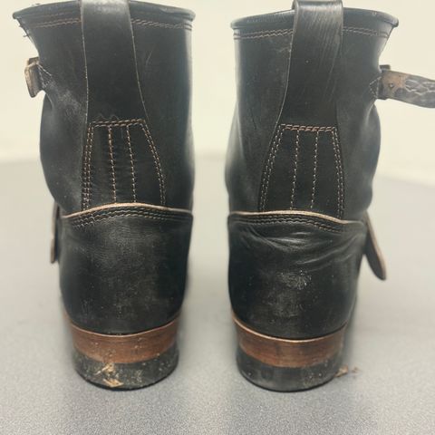 The Flat Head Engineer Boots in Black Japanese Cordovan Horsehide